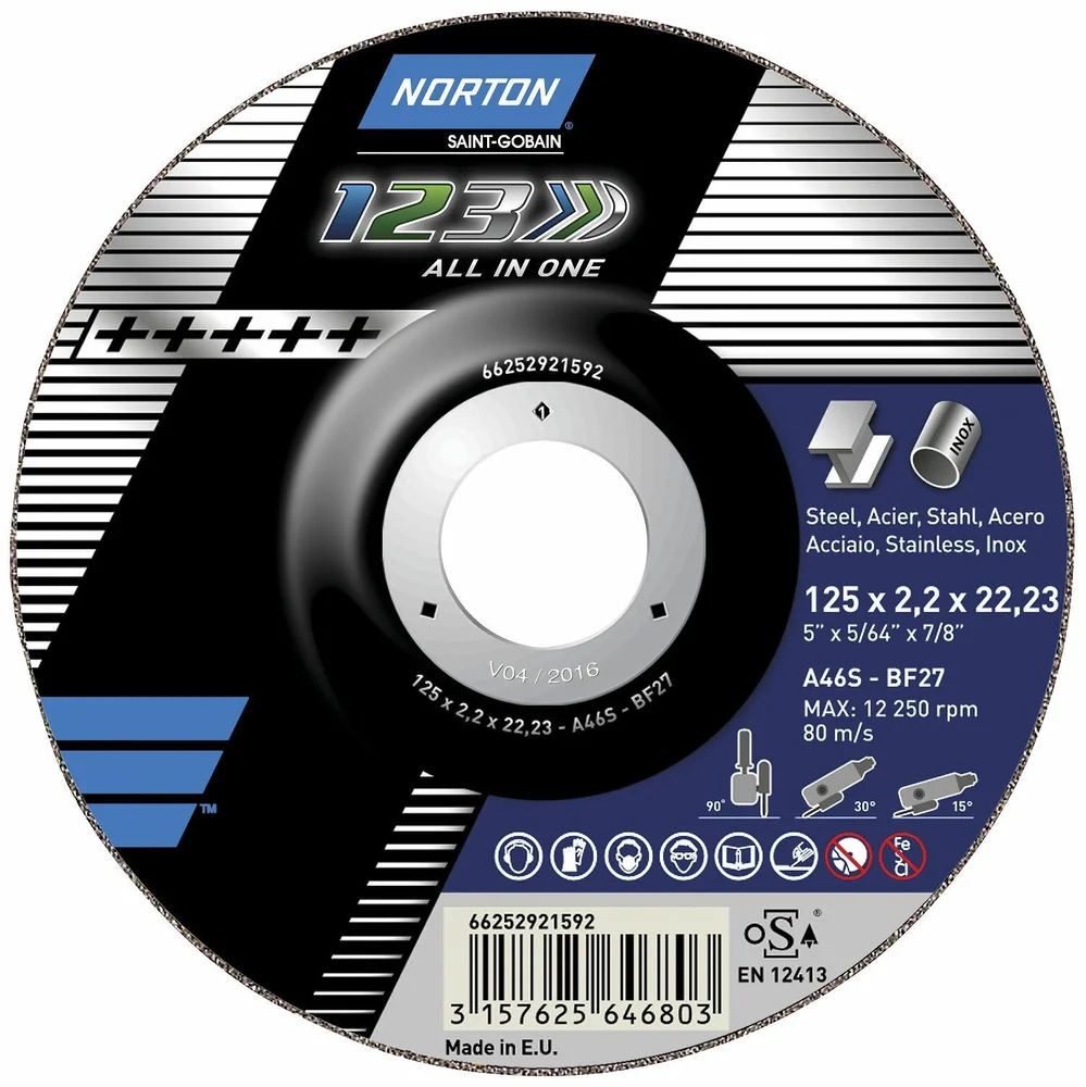 NORTON KAPPESKIVE 1-2-3 125X2,2X22 v:5782685