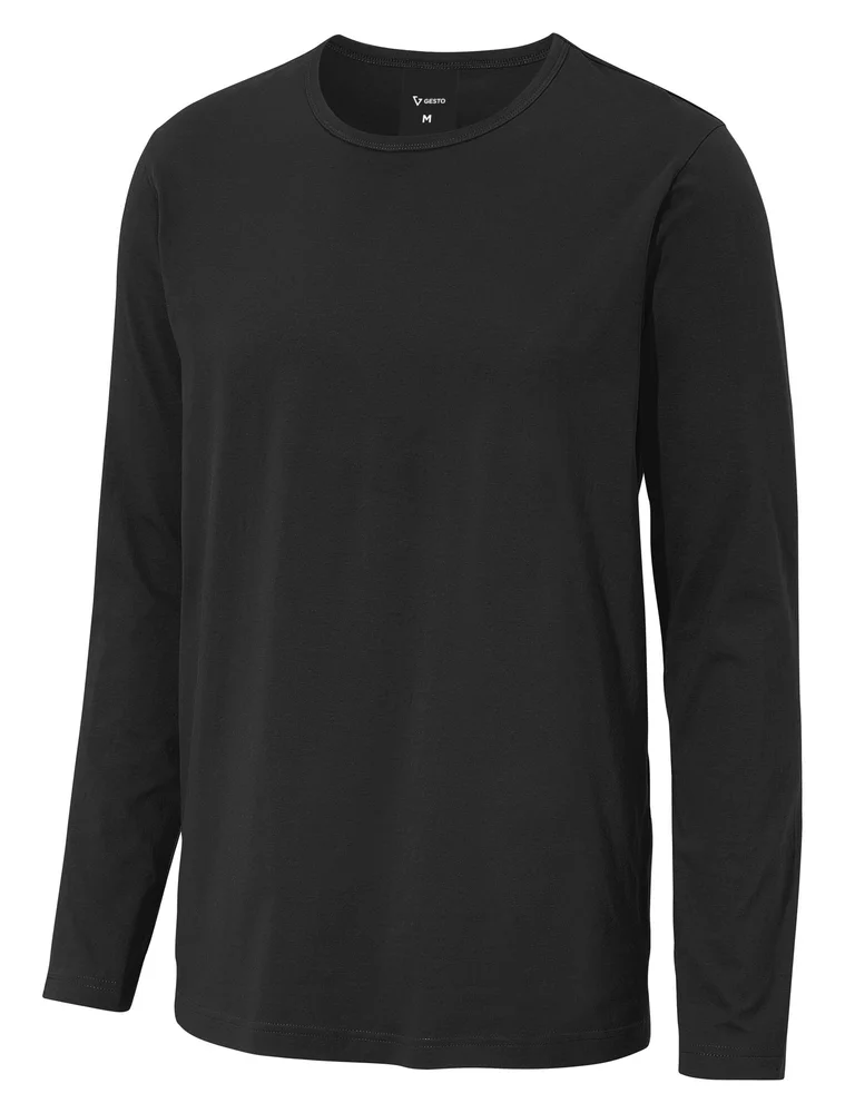 GESTO LANGERMET T-SKJORTE BASIC G1130 SVART v:4659561 GESTO LANGERMET T-SKJORTE BASIC G1130 SVART v:4659561