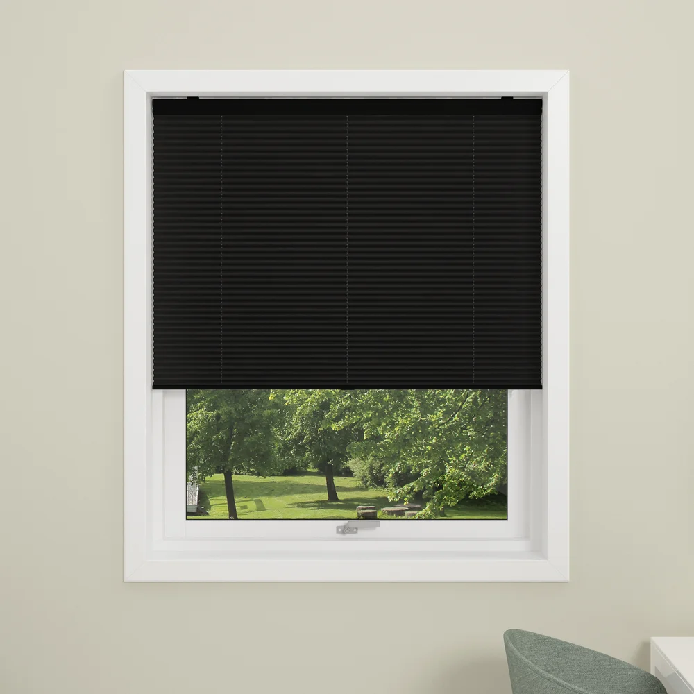 DEBEL PLISSÉGARDIN TOUCH LYSREDUSERENDE 80% SORT 90X160 v:3771003