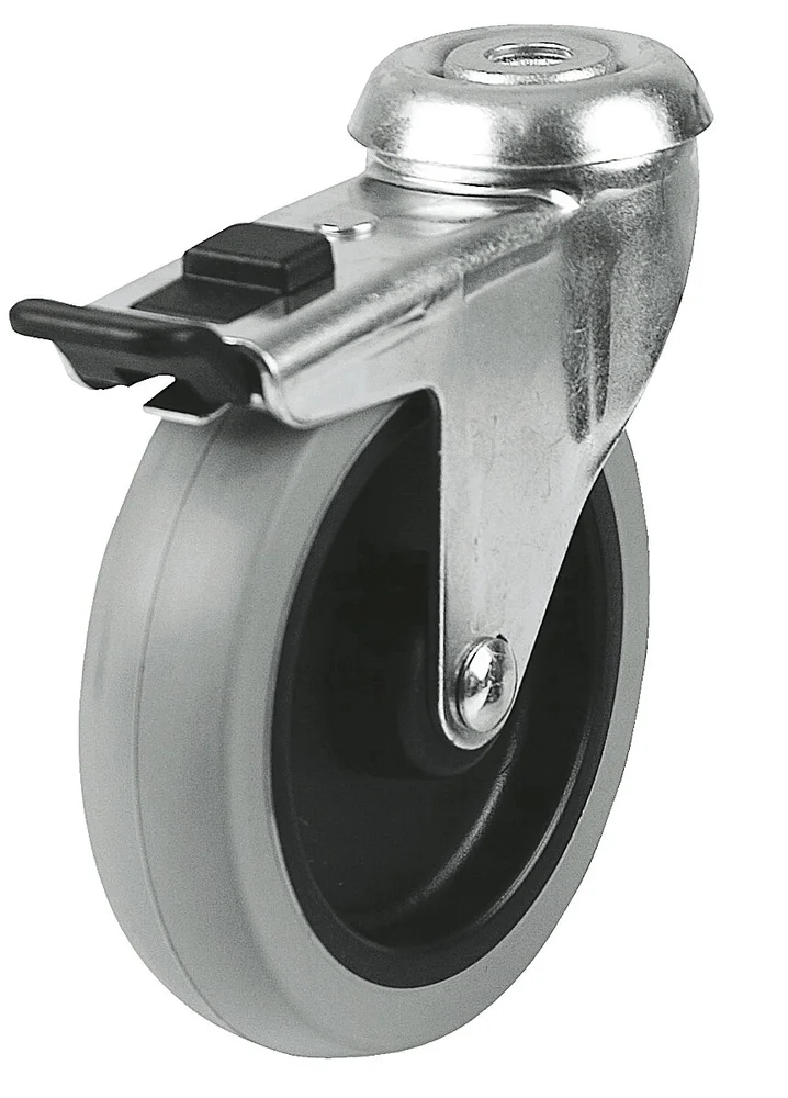 Swede-Wheel Trinse med sentrumshull, totalbrems, TPE-bane v:7950239