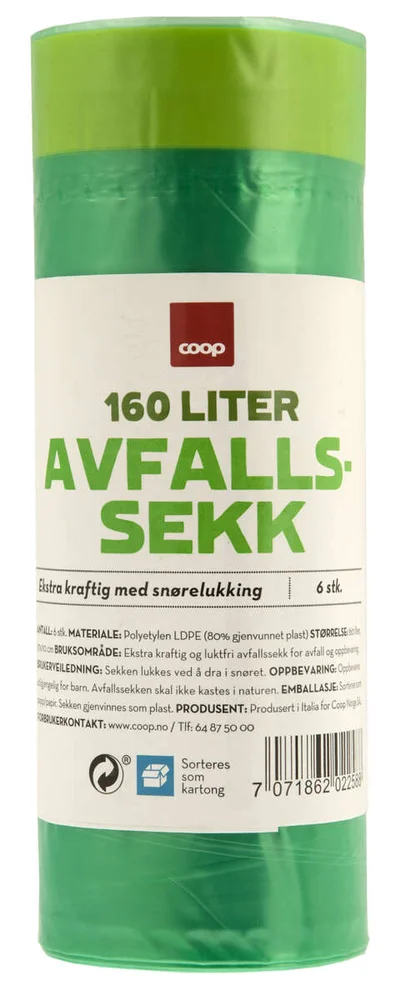 Avfallssekk 160 liter v:6212229