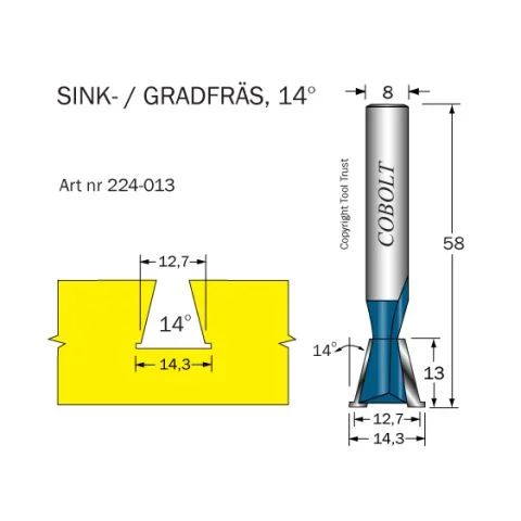 224-013 Cobolt Sinkfres 3132988