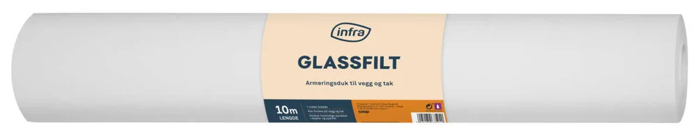 Infra 610-10 slett glassfilt armeringsduk v:1644601