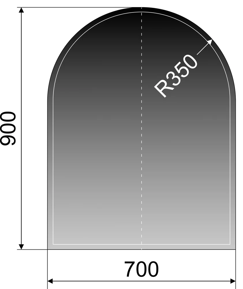 GULVPLATE 700X900X6MM SOT GL FASETT v:3485986