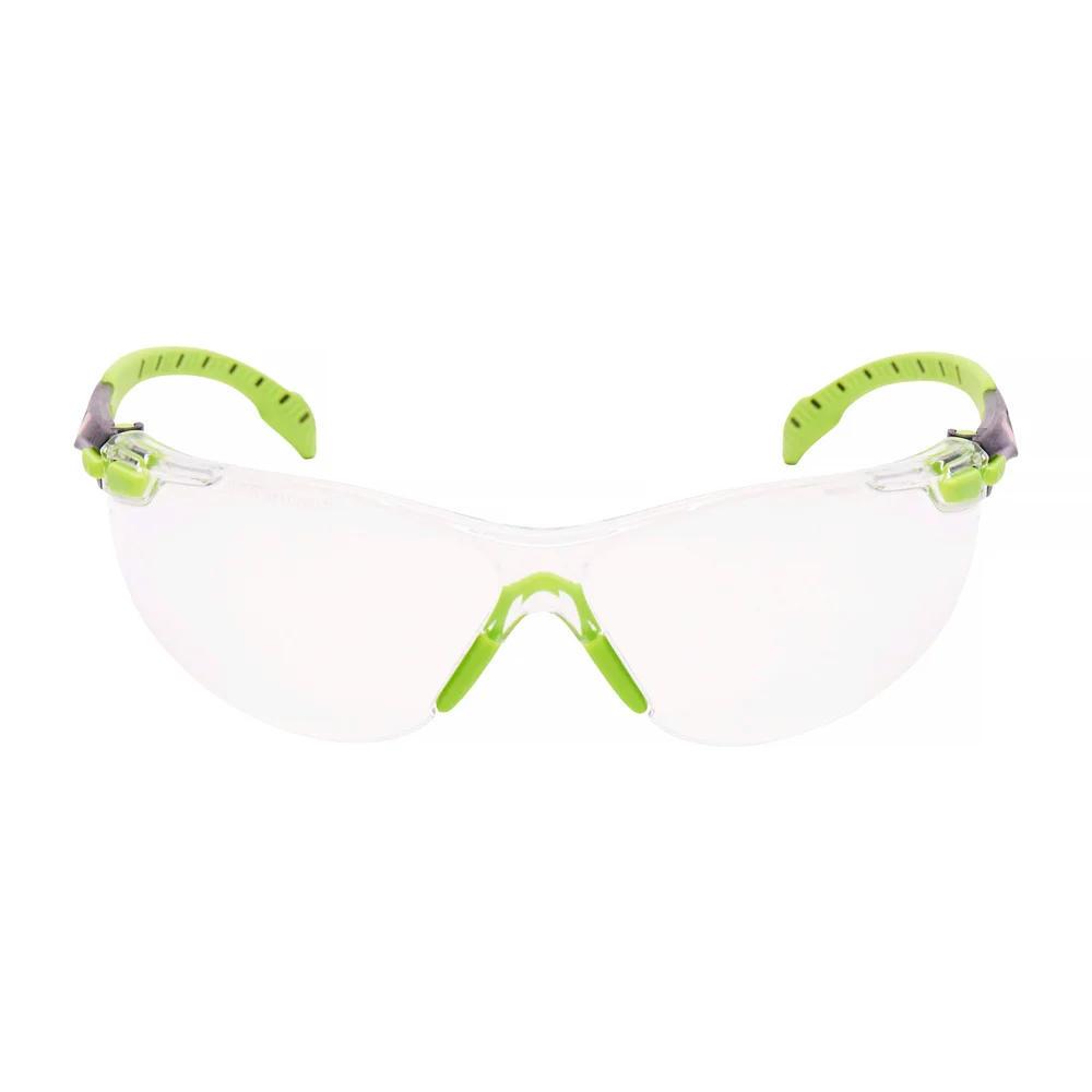 3M Skyddsglasögon Solus 1000, klar lins med reptålig anti-fog-beläggning, grön/svart båge, S1201SGAF-EU v:6842785