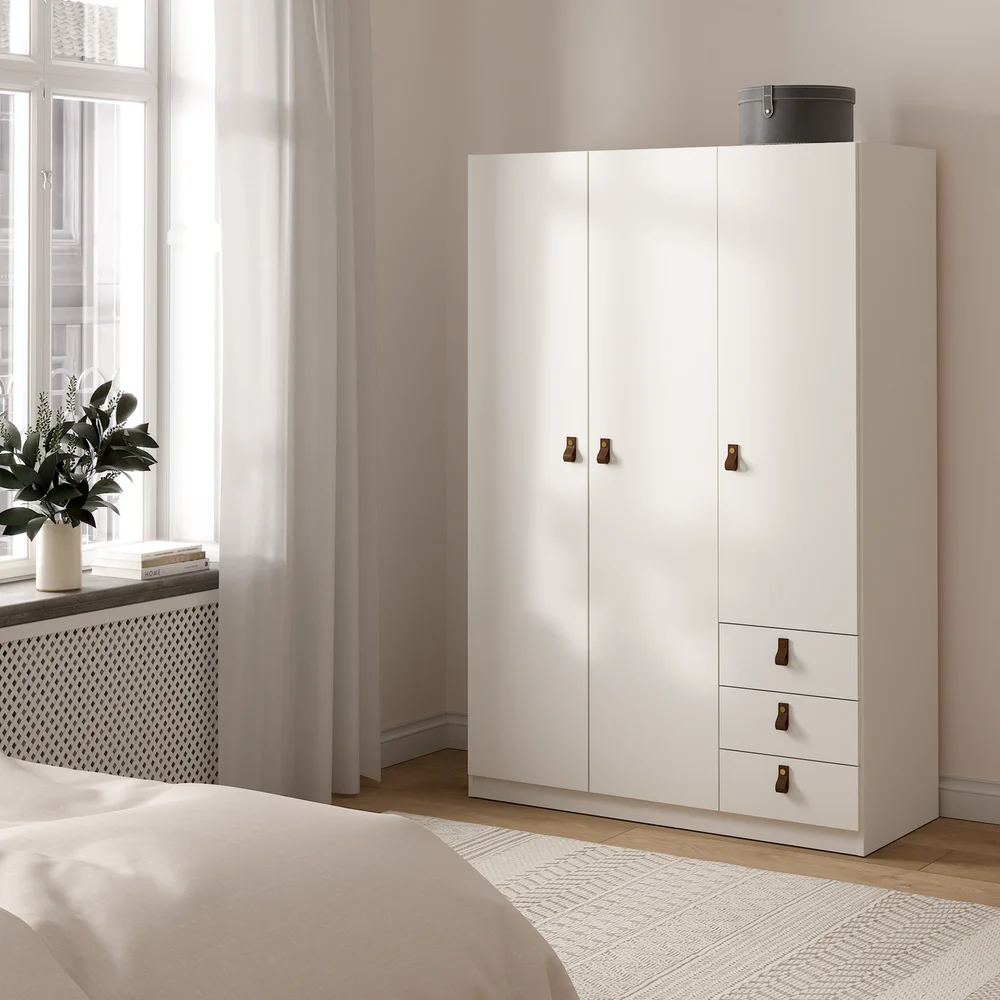 LIND BASE GARDEROBESKAP HVIT 117X50X176 v:8414031