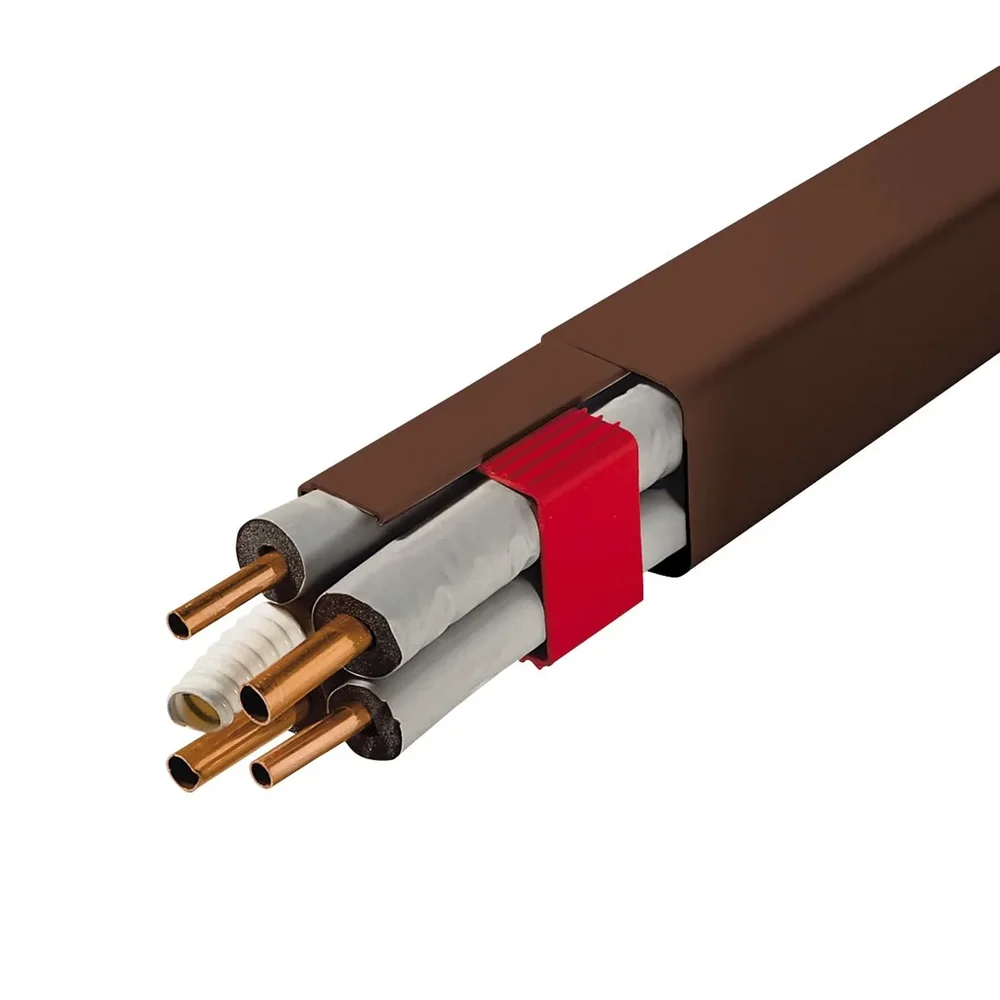 KANAL STANDARD TIL VARMEPUMPE M/FOLIE 80X60MM 2METER  BRUN v:8029281