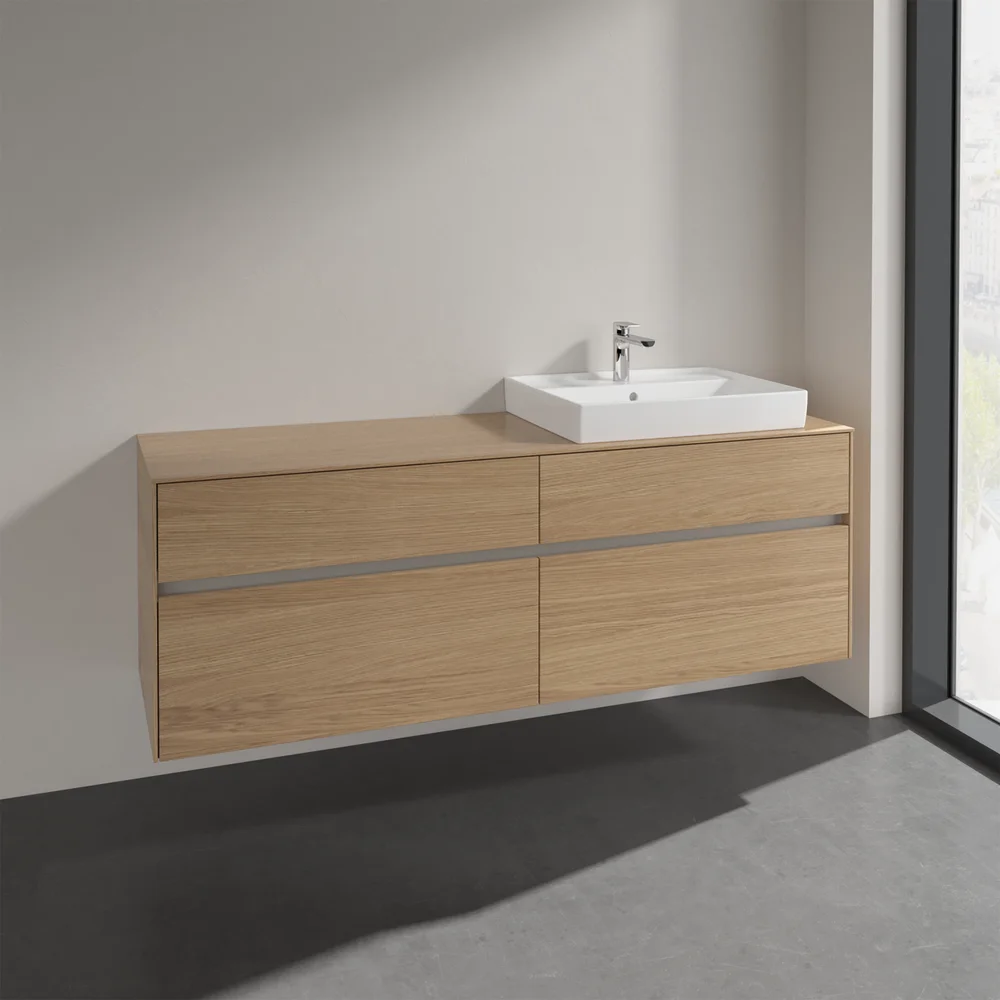 VILLEROY & BOCH COLLARO SERVANTSKAP 160 FOR SERVANT HØYRE 60 CM M/4 SKUFFER NORDISK EIK v:6947203
