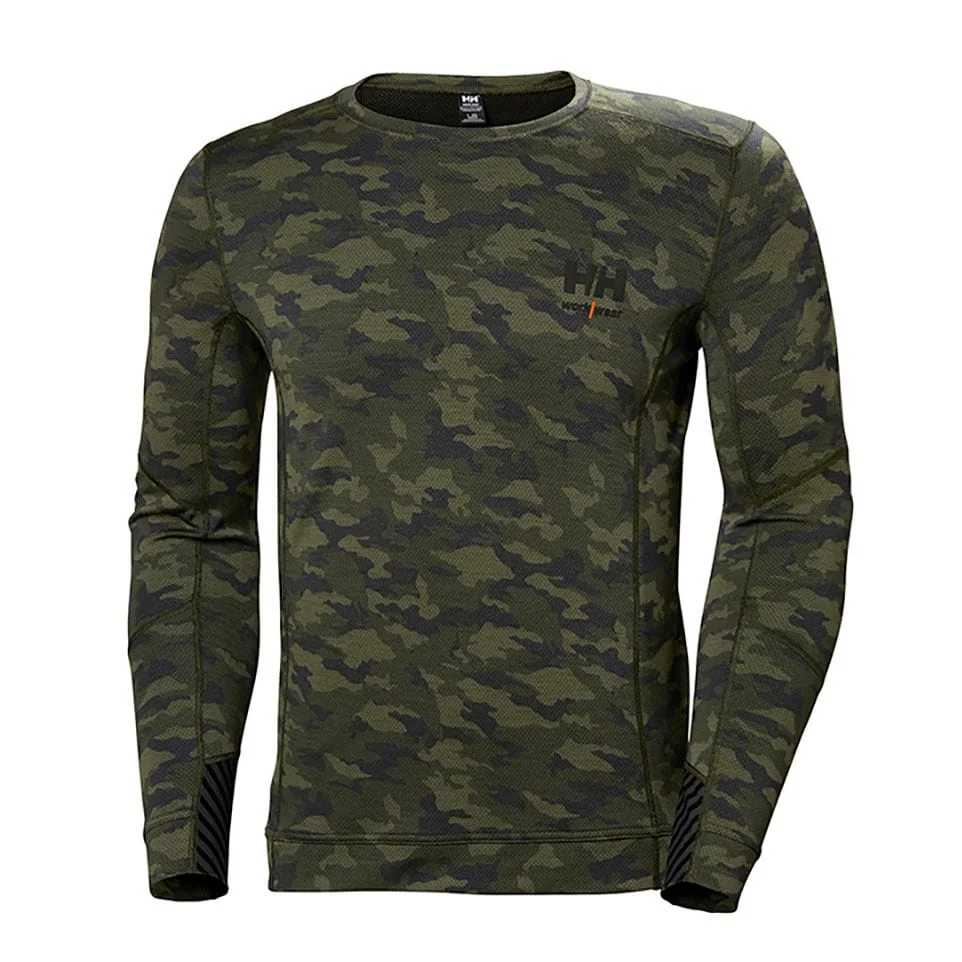Helly Hansen Workwear Undertrøye Lifa merino med rund hals, kamuflasje, strl L v:3351693