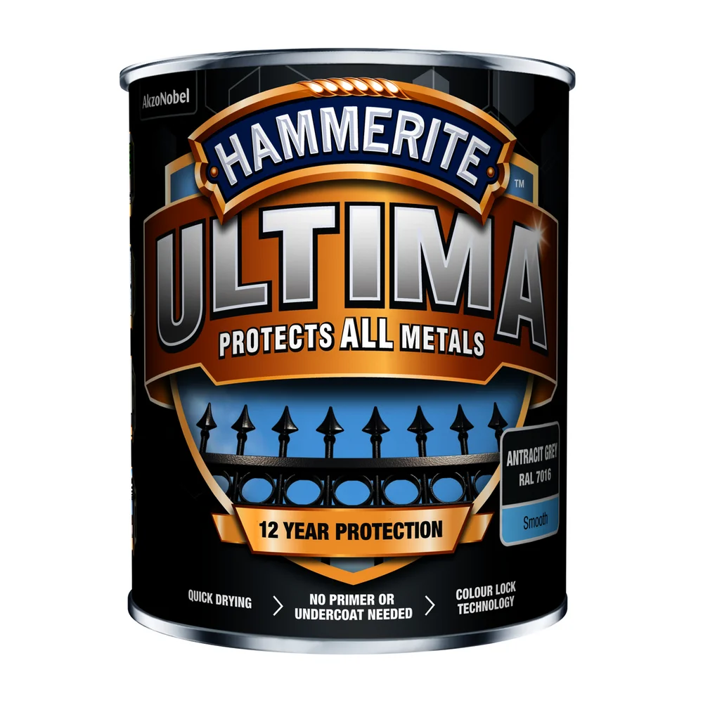 HAMMERITE ULTIMA SMOOTH ANTHRACITE GREY 0,75L v:7092644 HAMMERITE ULTIMA SMOOTH ANTHRACITE GREY 0,75L v:7092644