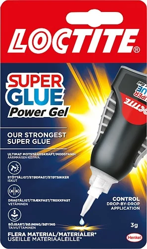 Hurtiglim flex gel 3g super glue fleksibelt fuktbestandig (d3) lim. v:1118775