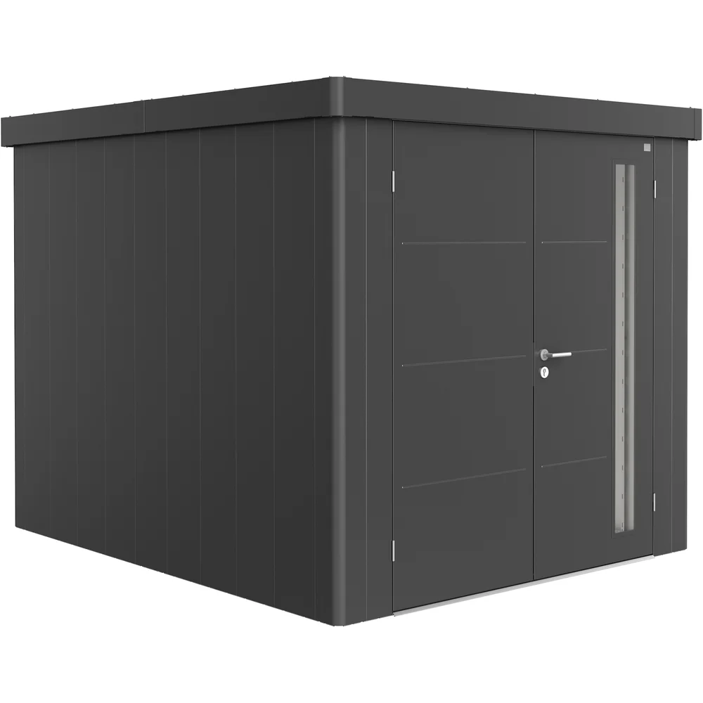 BIOHORT REDSKAPSBOD NEO 3B DOBBELDØR MØRK GRÅ METALLIC v:2614869