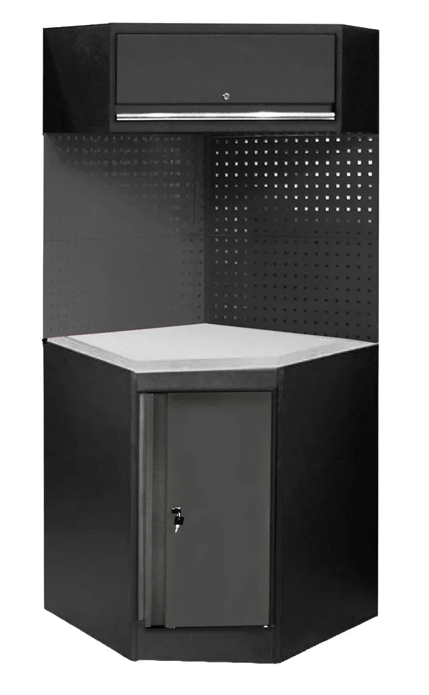 AMPRO HJØRNESKAP SORT v:2131243