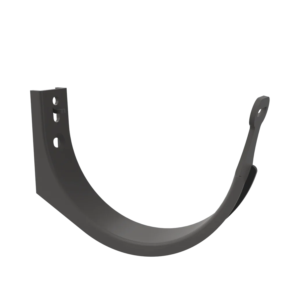 Krok til takrenne 150 mm kort for overligger mørk grå v:1291344 Krok til takrenne 150 mm kort for overligger mørk grå v:1291344
