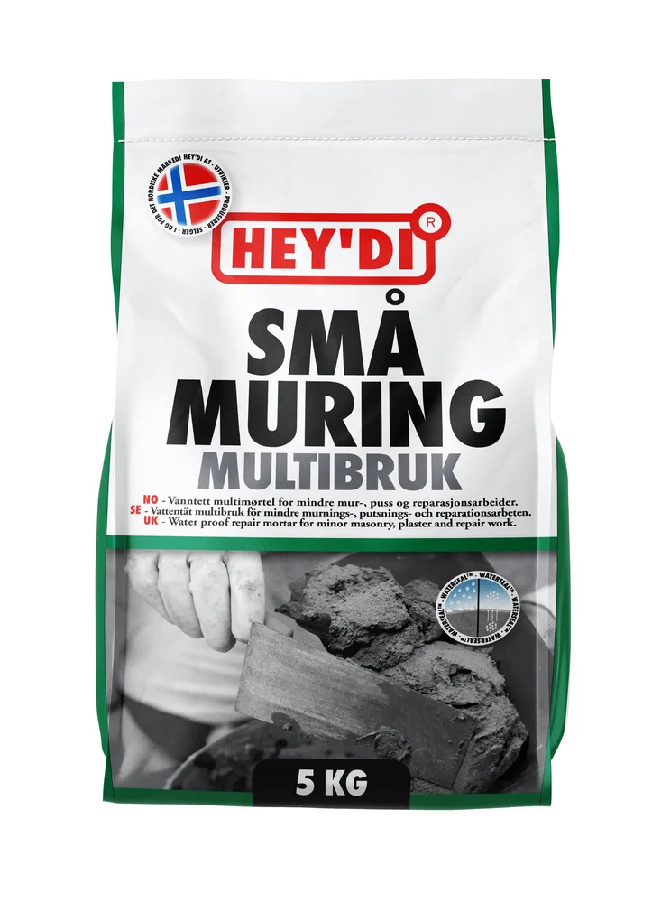 HEYDI SMÅMURING 5KG MØRTEL v:1540356