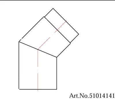 RØYKRØR Ø125 45GR U/LUKE BP v:5048392 RØYKRØR Ø125 45GR U/LUKE BP v:5048392