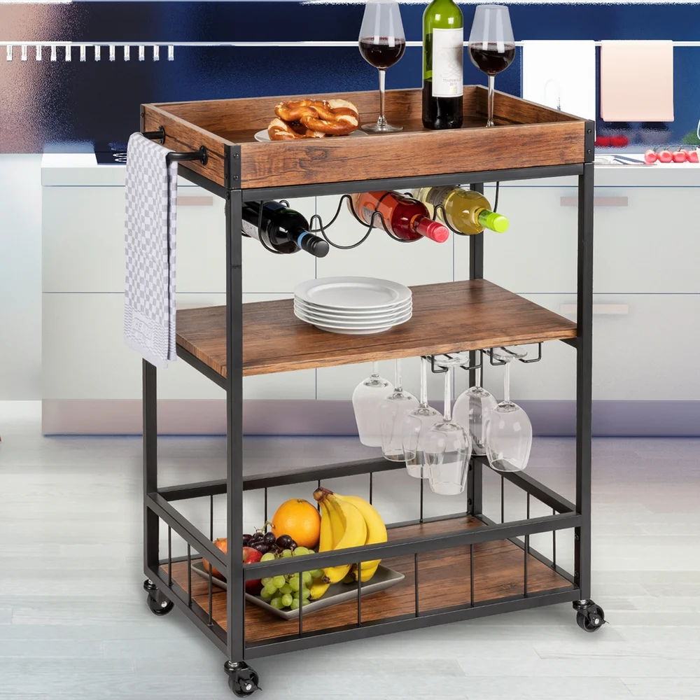WENKO RUSTICO HYLLEVOGN SORT/VALNØTT v:8901951