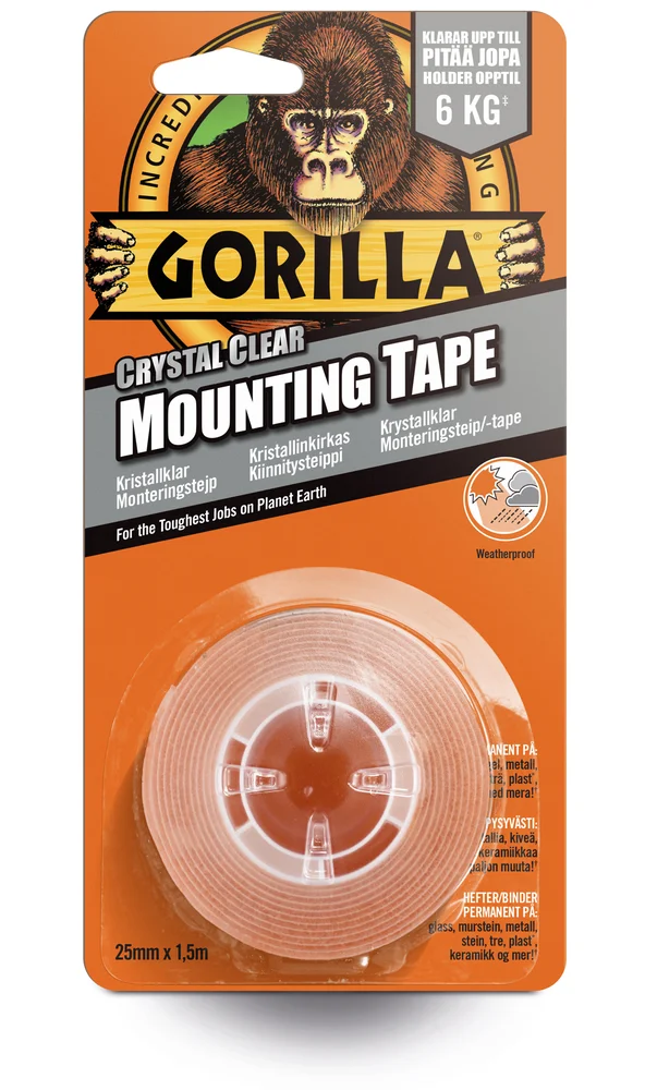 Monteringstape 1,52mx25,4mm – Gorilla v:7918348 Monteringstape 1,52mx25,4mm – Gorilla v:7918348
