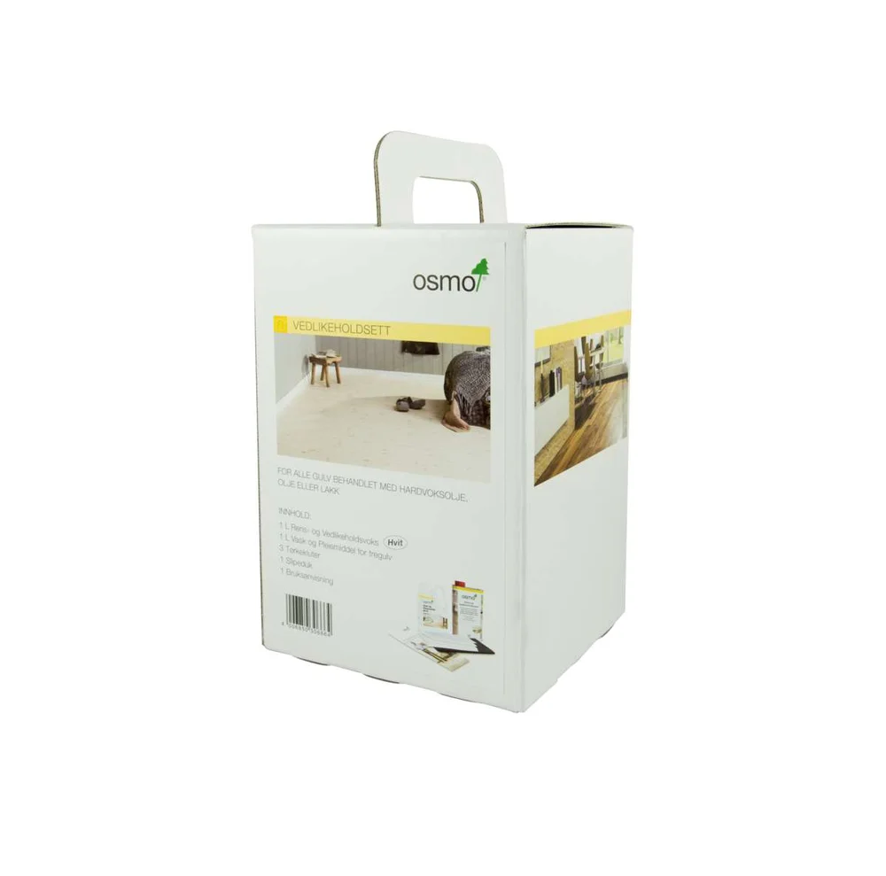 Osmo 3087 hvite gulv vedlikeholdspakke 4 deler v:9435129