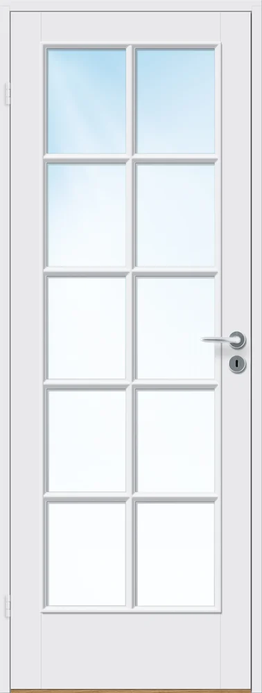 Innerdør Kari lett helglass hvit 90x210 cm frostet glass v:5199100