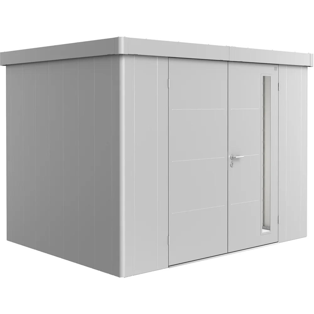 BIOHORT REDSKAPSBOD NEO 2C DOBBELDØR SØLV METALLIC v:1703487