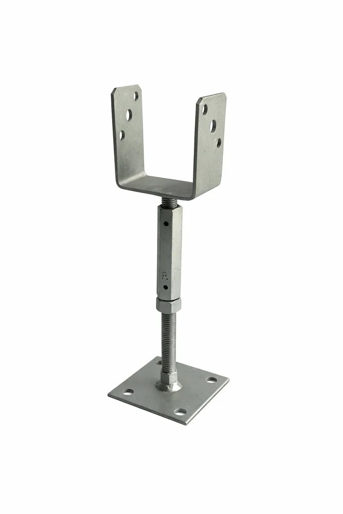 Søylesko HDG justerbar med plate 98×60 mm v:4910279