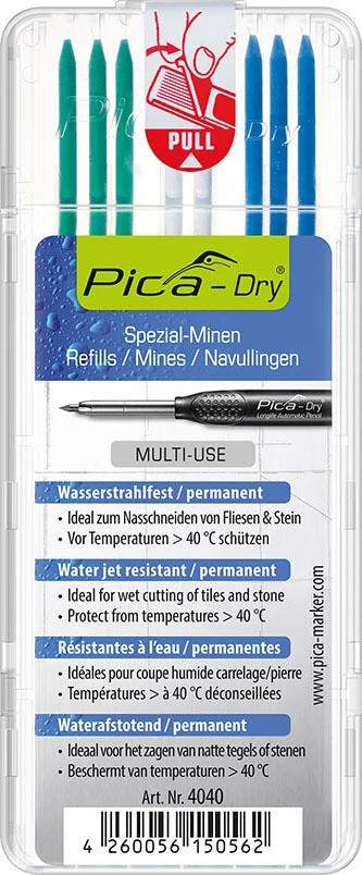 PICA STIFT PICA DRY BL/GRØ/HVIT 8ST v:2249872
