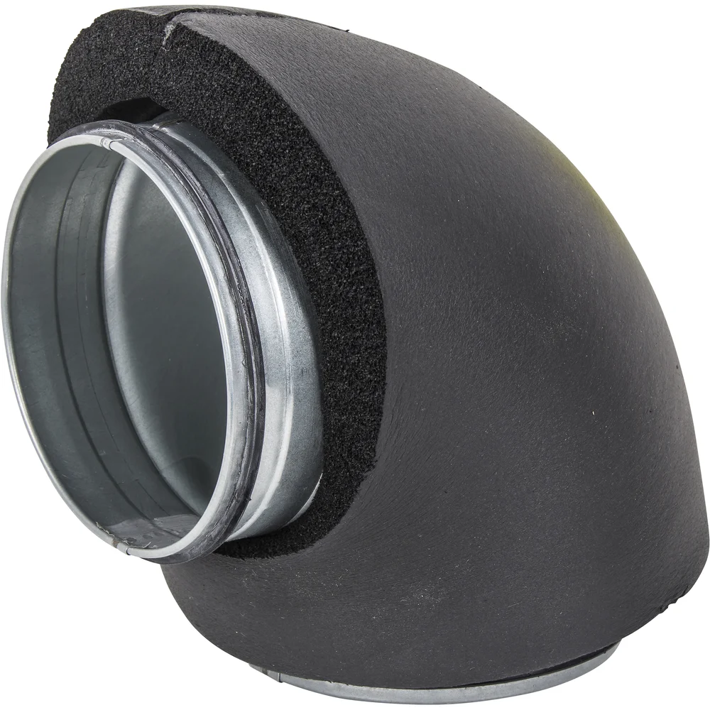 FLEXIT ISOLERT KORTBEND 90° NIPPEL/NIPPEL T19 Ø200 v:3459392