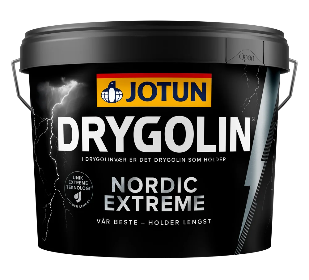 Jotun Drygolin Nordic Extreme hvit base 9 liter – utendørsmaling med selvrensende overflate v:8767590