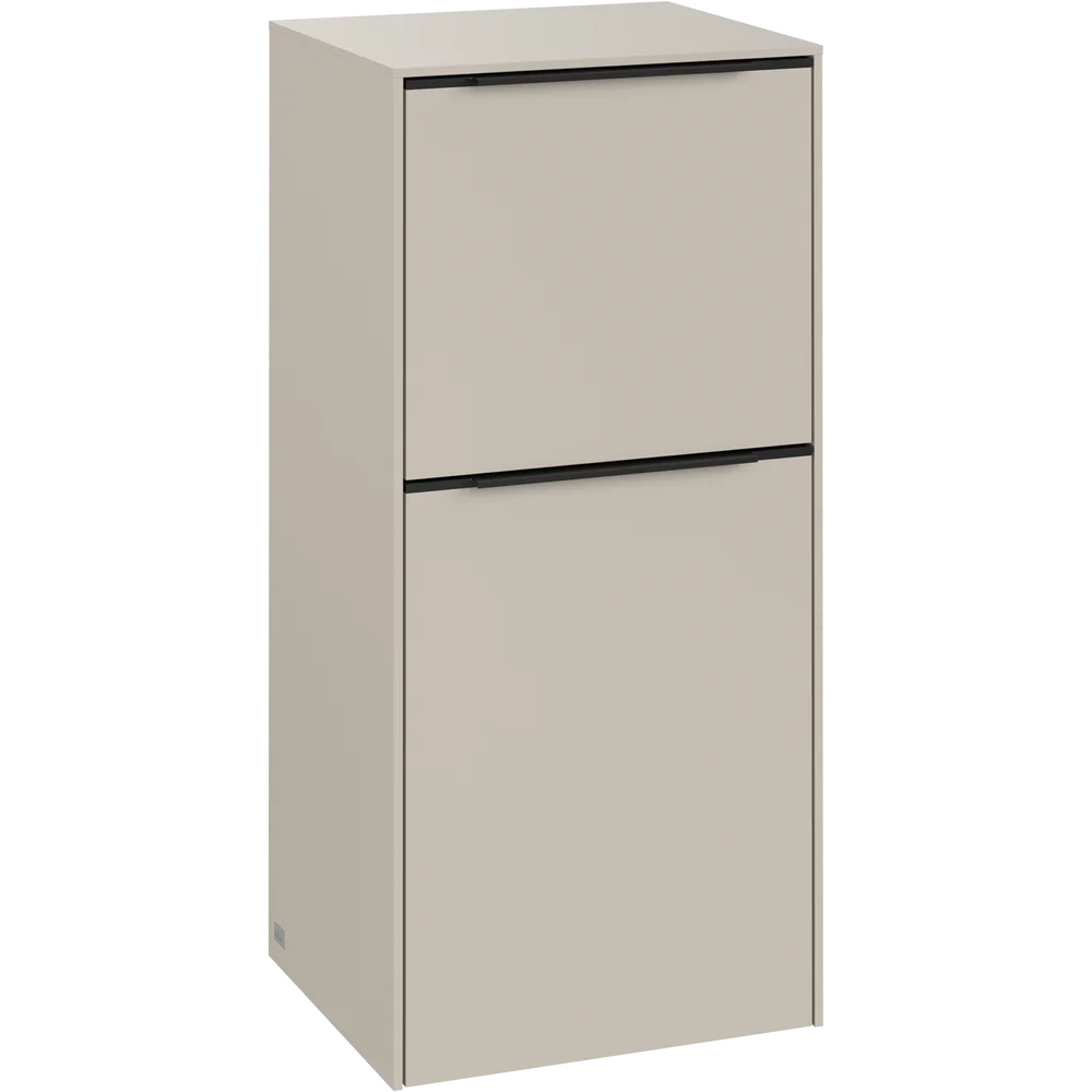 V&B SUBWAY 3.0 SIDESKAP 40X86 VENSTRE CASHMERE GREY HÅNDTAK I VOLCANO BLACK v:6233746