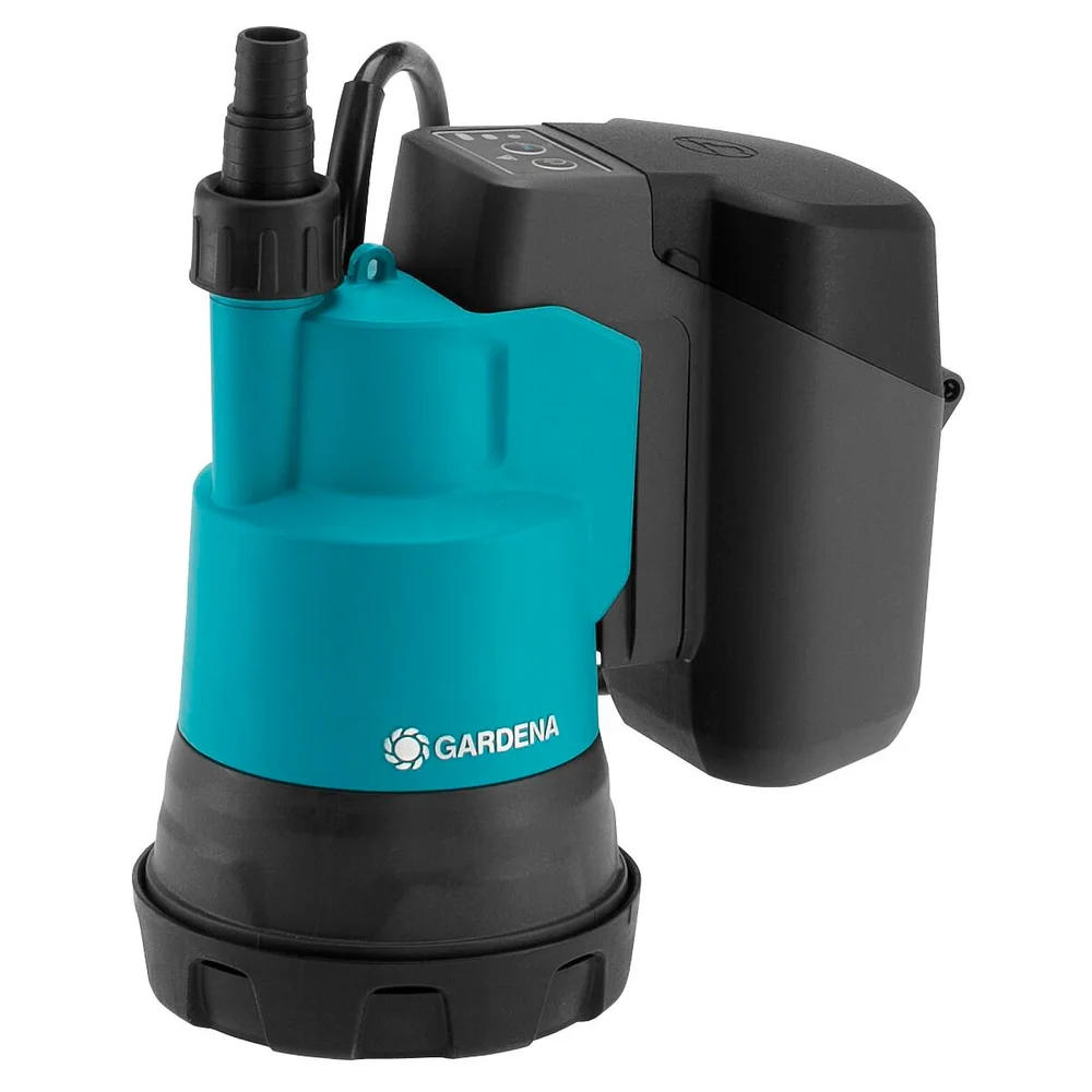 Gardena Nedsenkbar pumpe 2000/2 18V p4A for rent vann, uten batteri. v:9242710