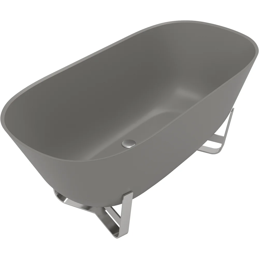 V&B ANTHEUS FRITTSTÅENDE BADEKAR 155X75 GREY v:1036139