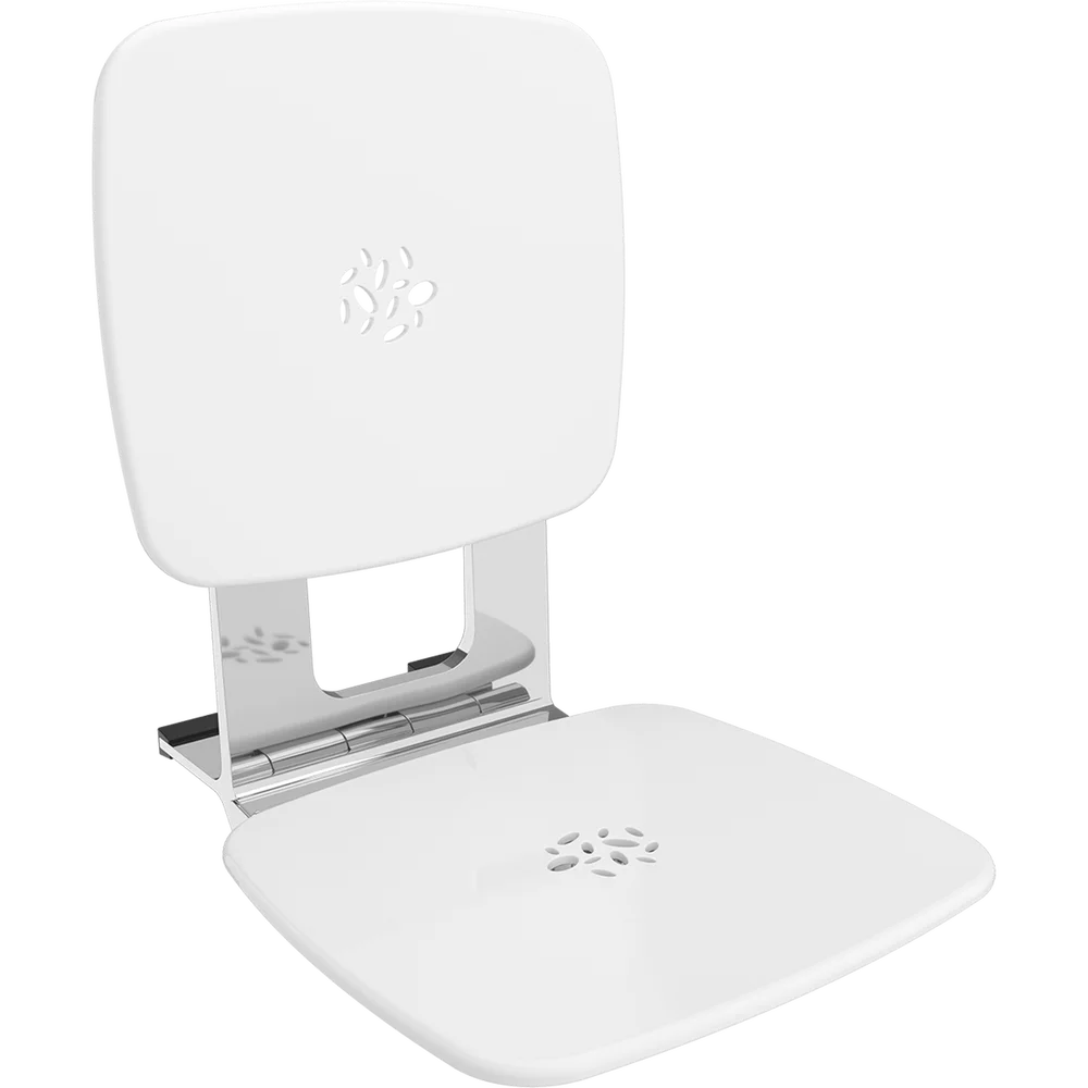V&B VICARE UNIVERSAL KLAPPSETE TIL DUSJ M/RYGG 35X37 CM HVIT/KROM v:8785604 V&B VICARE UNIVERSAL KLAPPSETE TIL DUSJ M/RYGG 35X37 CM HVIT/KROM v:8785604